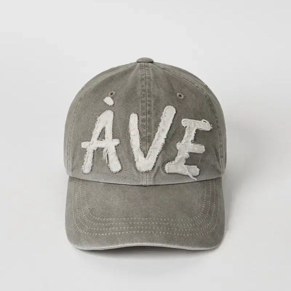 [BUNJANG] AvieuMua Appliqué Vintage Cap (Khaki) / 아비에무아 아플리케 빈티지 캡 (카키)