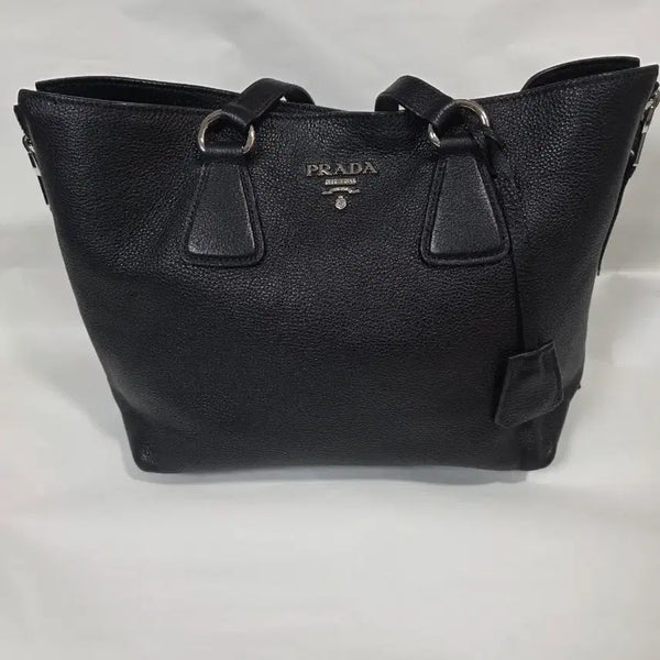 [BUNJANG] Prada Vitello Daino Tote Bag Black / 프라다 블랙 비텔로 다이노 토트백