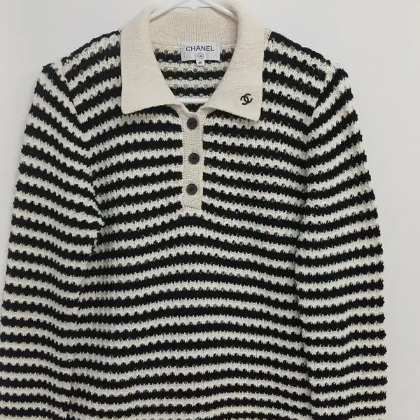 [BUNJANG] Chanel Striped Knit Sweater / 샤넬 단가라 니트
