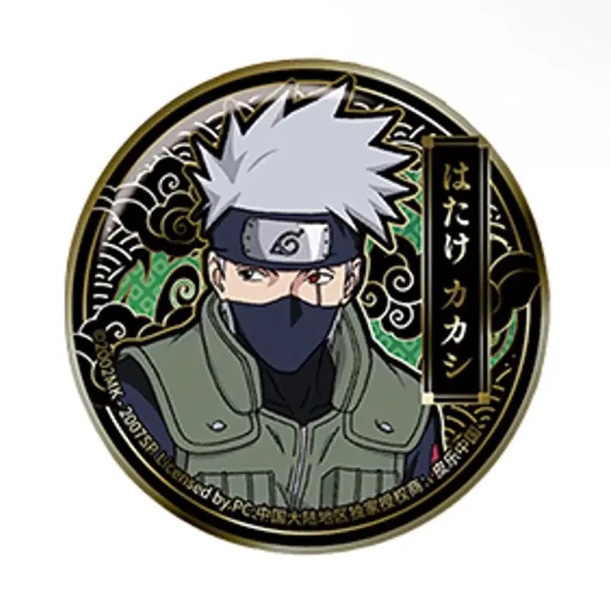 [BUNJANG] Naruto Shippuden Kakashi Hatake Gold Plated Can Badge / 나루토 질풍전 금장 캔뱃지 하타케 카카시 새상품