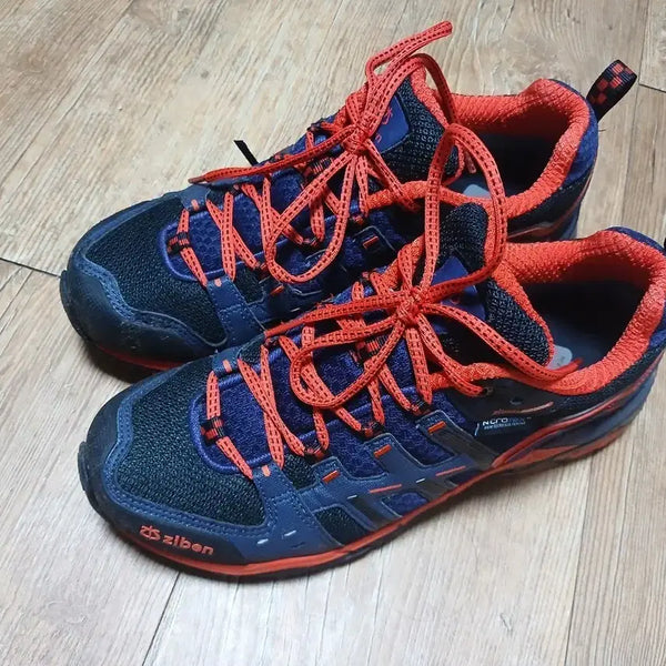 [BUNJANG] Ziben Outdoor Hiking Boots 260 Navy/Orange / 지벤 아웃도어 등산화 260 네이비/오렌지