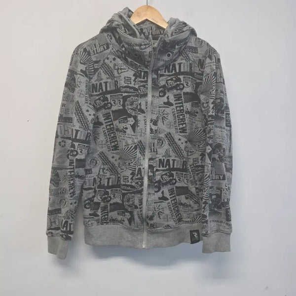 [BUNJANG] Intercrew Graffiti Zip-Up Hoodie / 인터크루 그래피티 후드집업 100