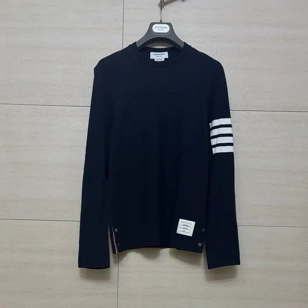 [BUNJANG] Thom Browne Striped Armband Long Sleeve T-Shirt / 톰브라운 사선완장 롱슬리브 티셔츠