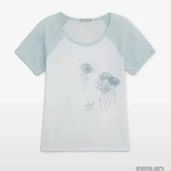 [BUNJANG] Hug Your Skin Jellyfish Linker Tee / 허그유어스킨 젤리피쉬 링커티