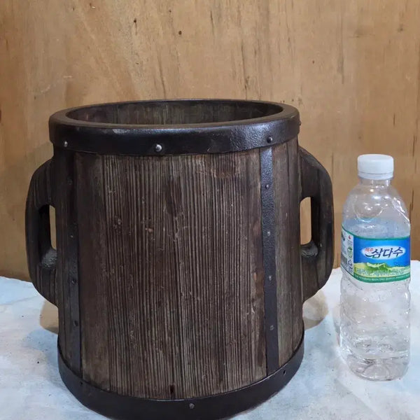 [BUNJANG] Japanese Colonial Period 10 Liter Small Wooden Cask / 일제강점기 10리터 소형 나무 말통