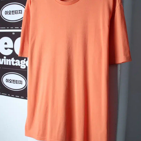 [BUNJANG] The Knit Company Orange Plain Basic T-Shirt (L-XL) / (L-XL) 더니트컴퍼니 반팔 티셔츠 오렌지 무지 기본-H37114