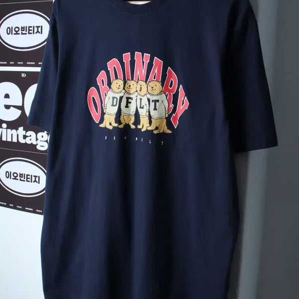 [BUNJANG] Defaultvalue Oversized Big Logo T-Shirt Navy / (M-L) 디폴트벨류 반팔 티셔츠 오버핏 빅로고 네이비-H37117