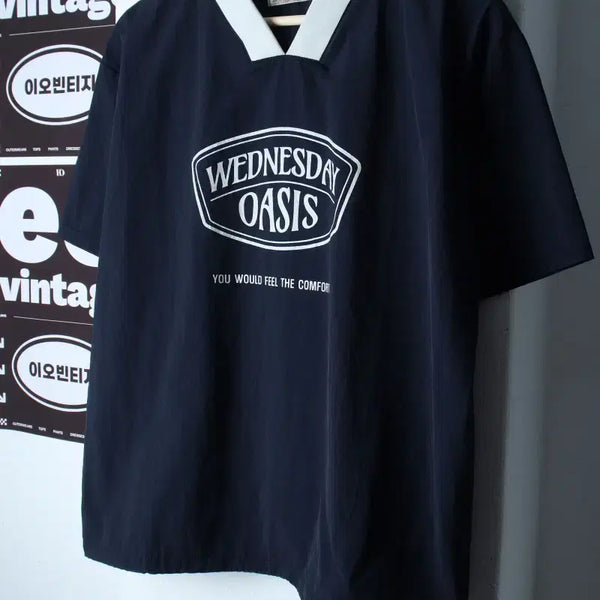 [BUNJANG] Adidas Wednesday Oasis Half Sleeve T-Shirt Warm-up Big Logo Nylon H37118 / W(F) 웬즈데이 오아시스 반팔 티셔츠 웜업 빅로고 나일론-H37118