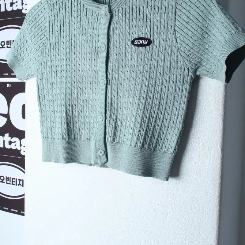 [BUNJANG] ORDINARY HOLIDAY Half Sleeve T-Shirt Knit Cardigan Crop / W(F) 오디너리 홀리데이 반팔 티셔츠 니트가디건 크롭-H37126
