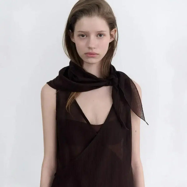 [BUNJANG] Andneeds Layered Scarf Dress / Andneeds 앤니즈 스카프 레이어드 드레스