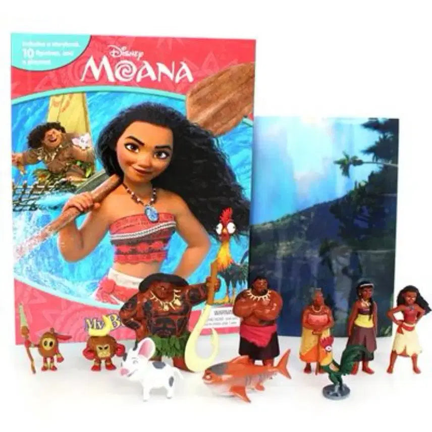 [BUNJANG] Disney Moana Busy Book Figure Set / 디즈니 모아나 비지북 피규어 도서 서적