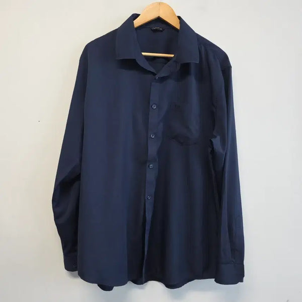 [BUNJANG] Cerini Men's Navy Polyester Blend Shirt Size 120 / CERINI 남성 셔츠 120 네이비