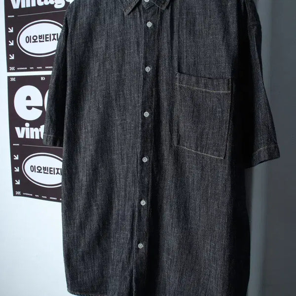 [BUNJANG] Urban Dress Short Sleeve Collar T-Shirt Shirt / (XL-2XL) 어반드레스 반팔 카라 티셔츠 셔츠 남방-H37145