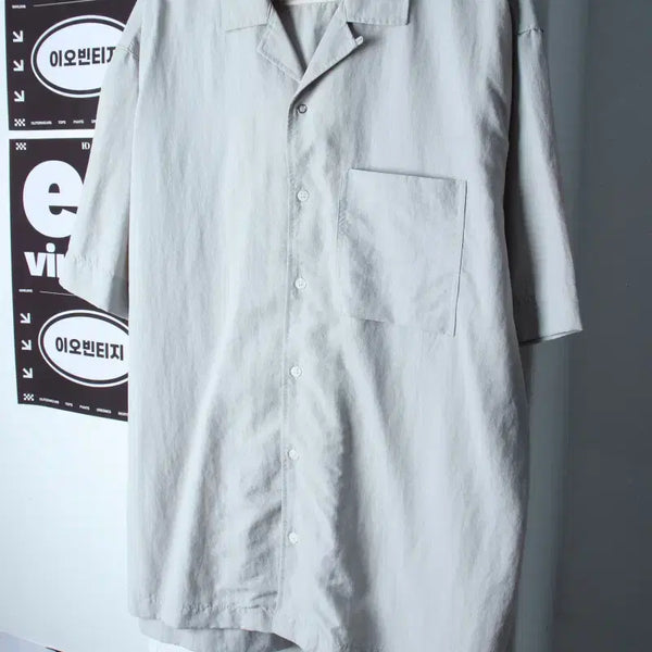 [BUNJANG] DUNST Half Sleeve Collar T-Shirt Nylon / (L-XL) 던스트 반팔 카라 티셔츠 셔츠 남방 나일론-H37147