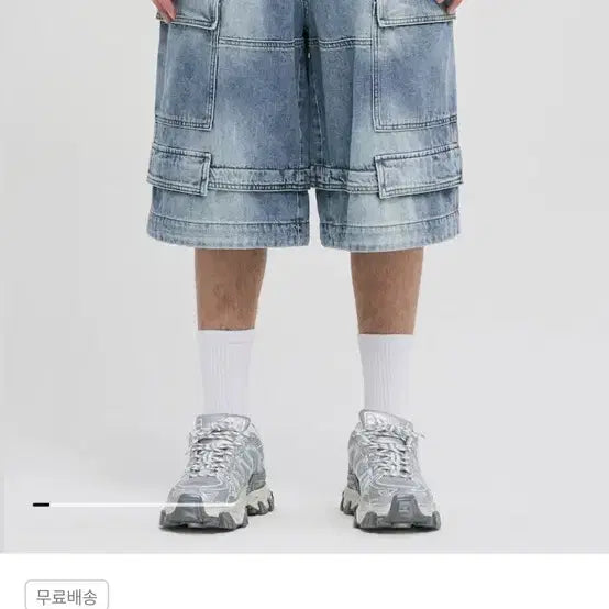 [BUNJANG] Junya Watanabe Multi-Denim Cargo Bermuda Shorts SS26 / 준지 멀티 데님 카고 버뮤다 26ss
