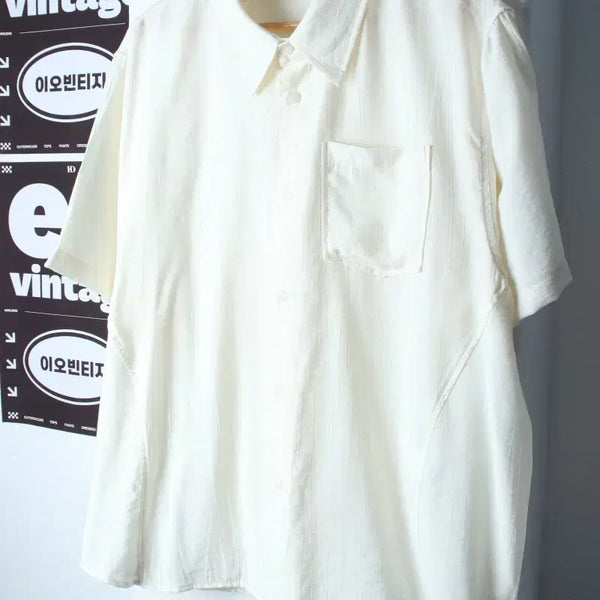 [BUNJANG] Centaur Cotton Short Sleeve Polo T-Shirt Ivory / (XL) 센테어 반팔 카라 티셔츠 셔츠 남방 아이보리 무지-H37153