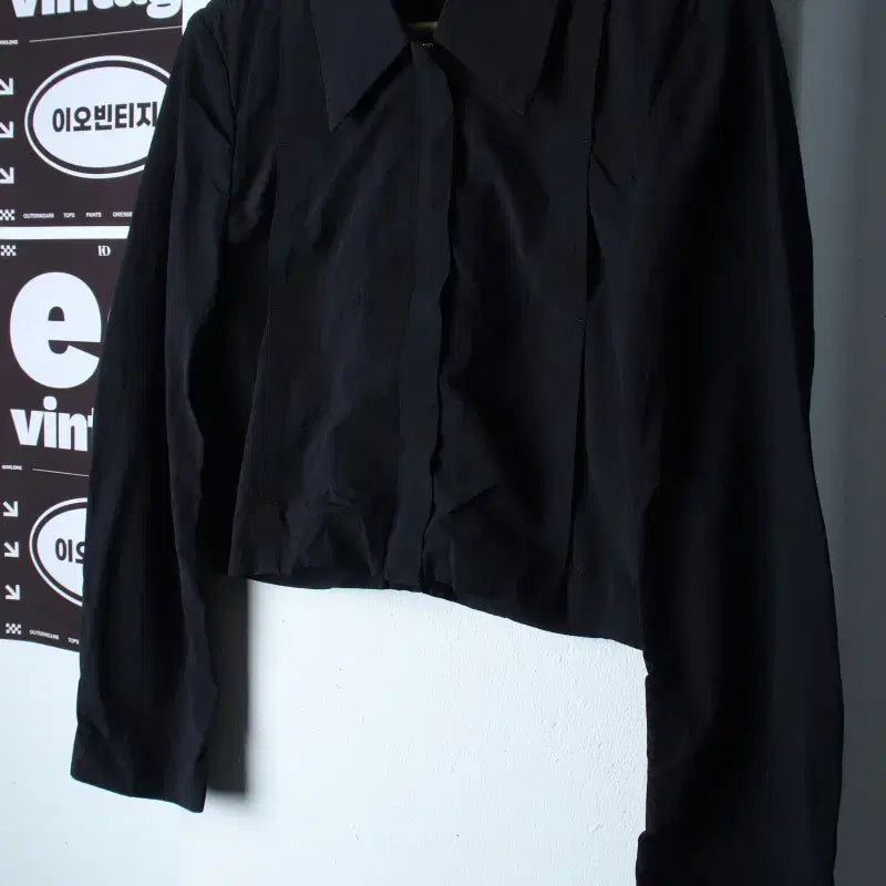 [BUNJANG] W(F) Comeoncommon Zip-up Windbreaker Jacket Nylon Crop Cut - H37169 / W(F) 컴온커먼 집업 바람막이 점퍼자켓 나일론 크롭 절개-H37169