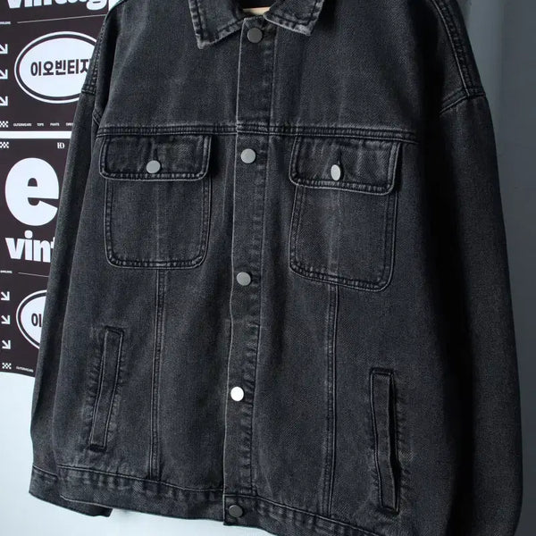 [BUNJANG] Goodlife Works Zip-Up Windbreaker Jacket (Black Denim) / (M-L) 굿라이프웍스 집업 바람막이 점퍼자켓 데님 흑청-H37171
