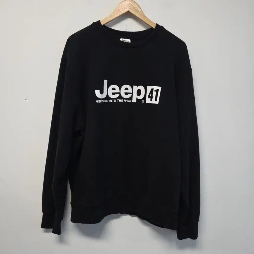 [BUNJANG] Jeep 41 Logo Sweatshirt Black XXL / Jeep 41 맨투맨 블랙 XXL