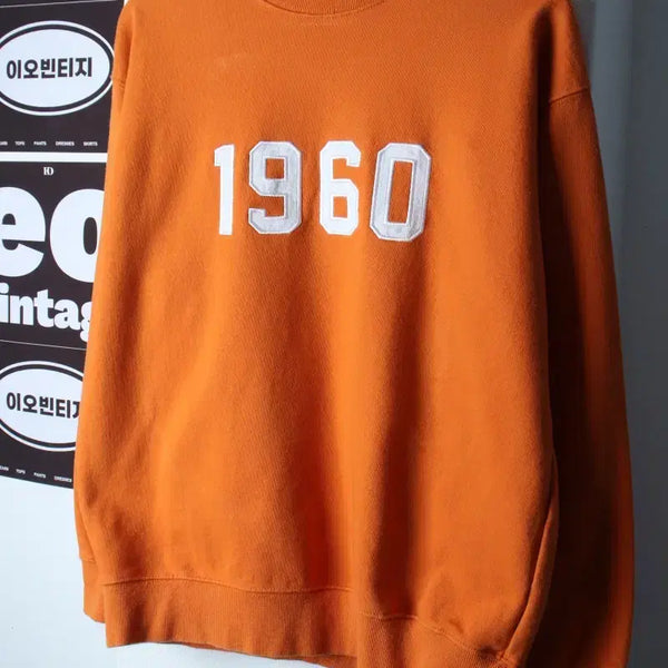 [BUNJANG] Uniform Bridge Heavy French Terry Sweatshirt Orange / (M-L) 유니폼브릿지 맨투맨 티셔츠 오렌지 헤비 아메카지-H37179