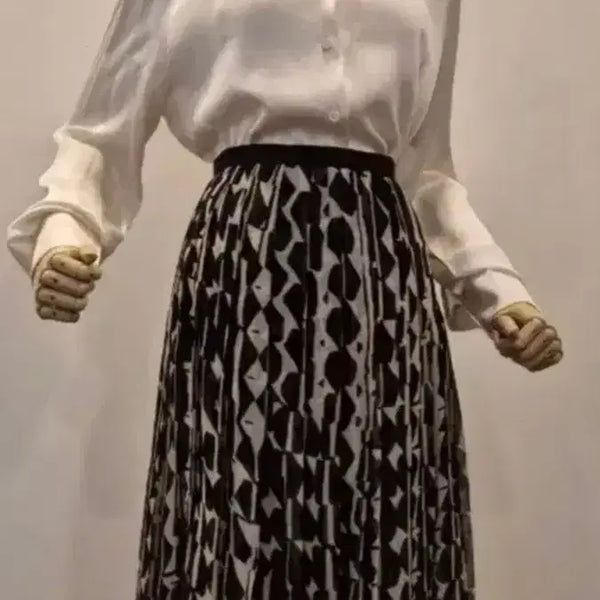 [BUNJANG] Max Mara Pleated Silk Midi Skirt / 막스마라  66   플리츠   실크  스커트