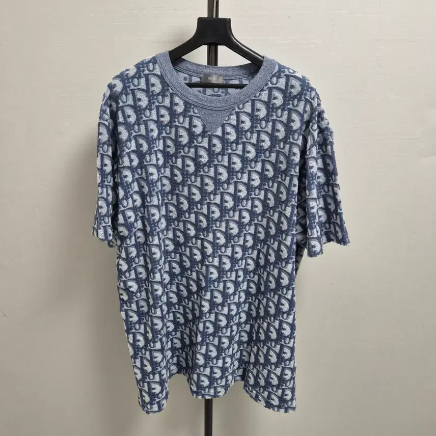 [BUNJANG] Dior Oblique Relaxed Fit T-Shirt Blue / [L] 디올 오블리크 릴렉스 핏 티셔츠 블루