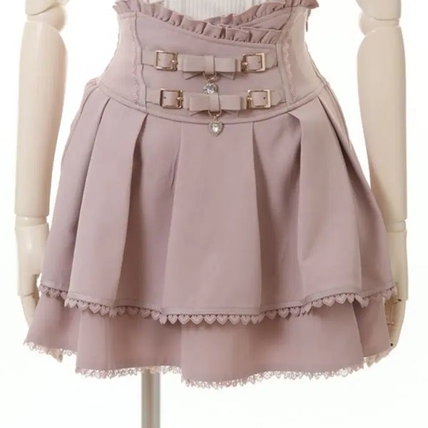 [BUNJANG] Lizlisa Double Belt Skirt / 리즈리사 2연벨 스커트 정품 O 양산형 양지뢰