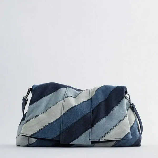 [BUNJANG] Zara Denim Patchwork Bag / 자라 데님 패치워크 백