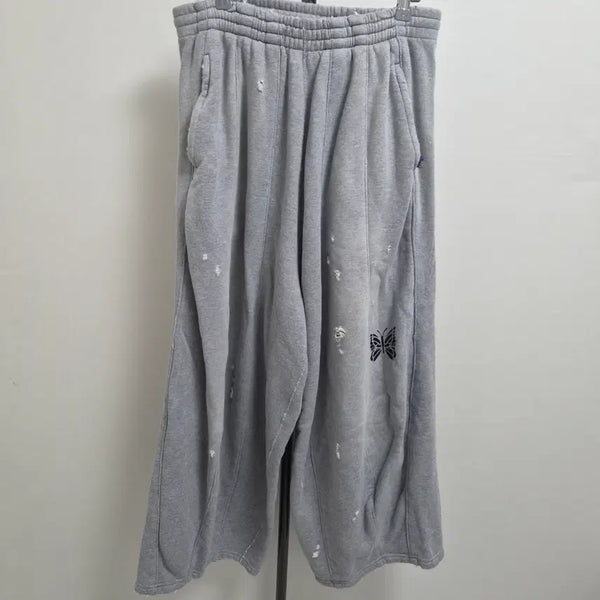 [BUNJANG] Needles Papillon Butterfly Paint Splash Sweatpants Grey / [S] 니들스 파필리온 버터플라이 페인트 스웻팬츠 그레이
