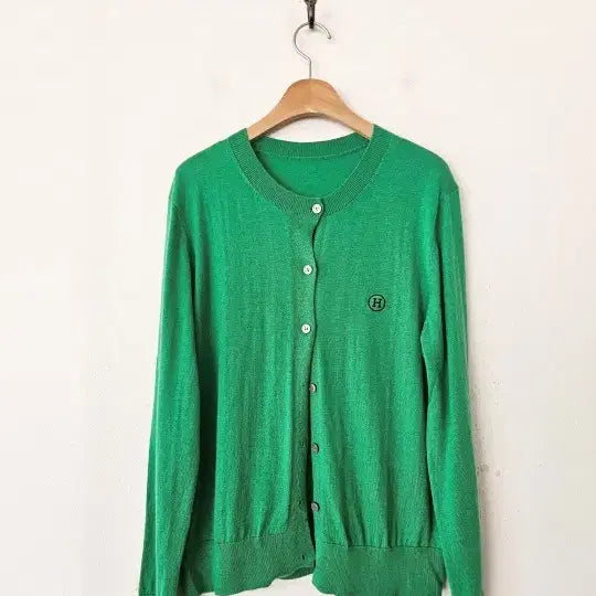 [BUNJANG] Green Knit Cardigan / 초록 가디건