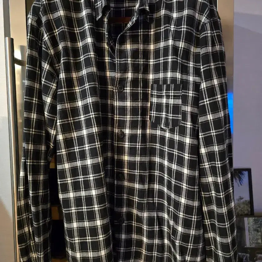 [BUNJANG] Wardrobe41 Check Pattern Shirt with Genuine Horn Buttons - Size L / 워드로브41 체크 소뿔단추 셔츠 L사이즈입니다