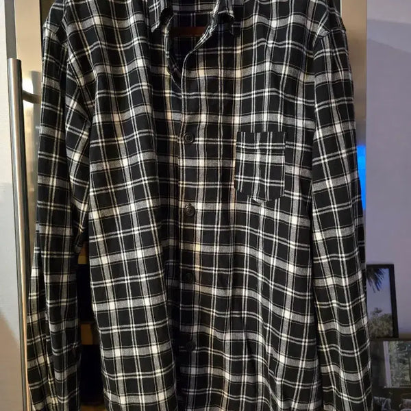 [BUNJANG] Wardrobe41 Check Pattern Shirt with Genuine Horn Buttons - Size L / 워드로브41 체크 소뿔단추 셔츠 L사이즈입니다