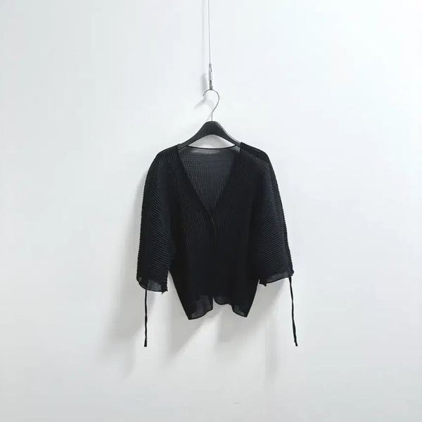 [BUNJANG] Chiffon Pleated Cardigan / 쉬폰 플리츠 가디건