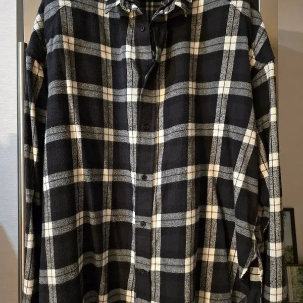 [BUNJANG] Juun.J Double Layered Checkered Shirt Oversized Fit Size 46 / 준지 이중 레이어드 체크셔츠 오버핏 46사이즈입니다