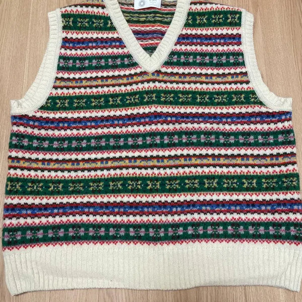 [BUNJANG] ESK Fair Isle Knit Vest XXL / ESK 페어아일 니트 베스트 XXL 팝니다.(상태매우좋음)