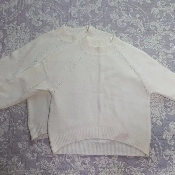 [BUNJANG] Winter White Knit Sweater / 겨울 흰색 니트