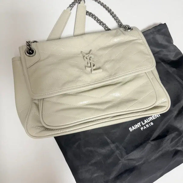 [BUNJANG] Saint Laurent Niki Bag Shoulder Bag Cream Calfskin / 니키백 크림