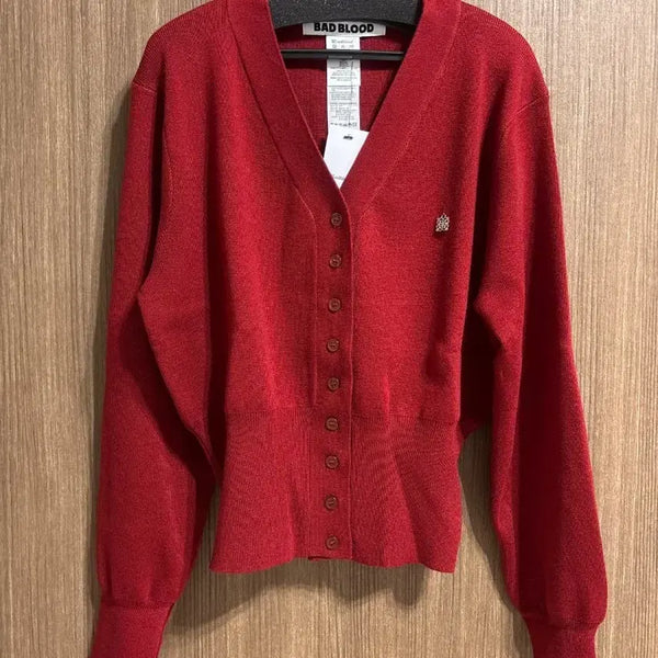 [BUNJANG] BAD BLOOD Red Cardigan / BAD BLOOD 가디건 레드
