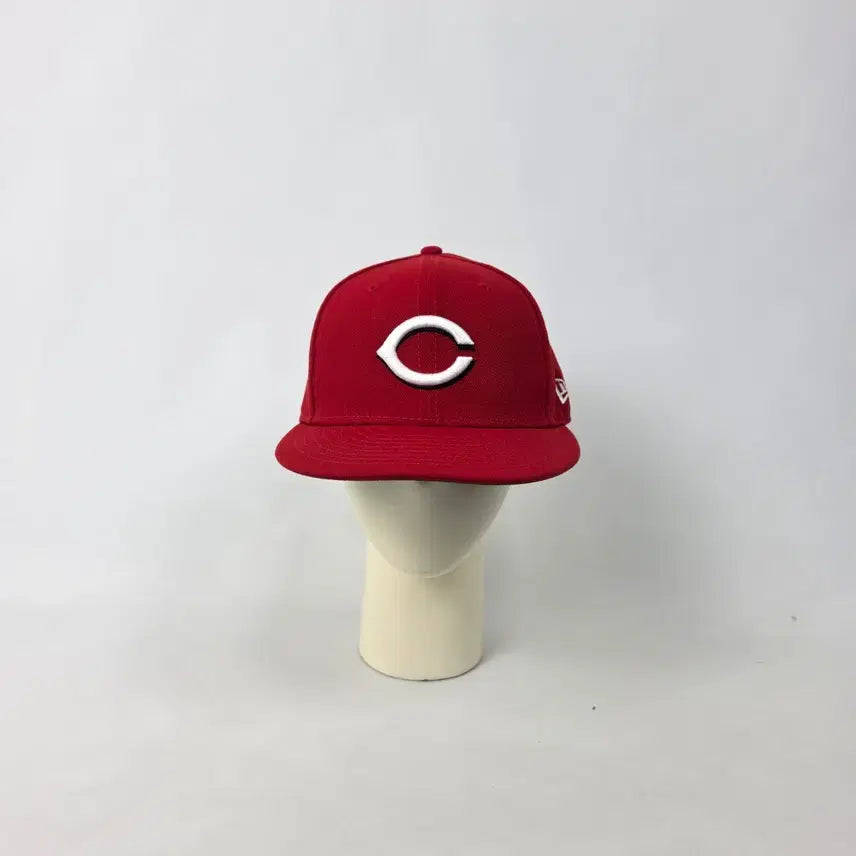 [BUNJANG] New Era Red Cap C Logo Snapback Hat / 뉴에라 레드 캡 스냅백 모자 C 로고 58. 260820