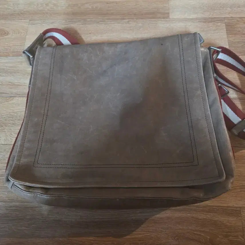 [BUNJANG] Bally Crossbody Bag Canvas Leather Brown / 발리 크로스백 브라운 캔버스 가죽