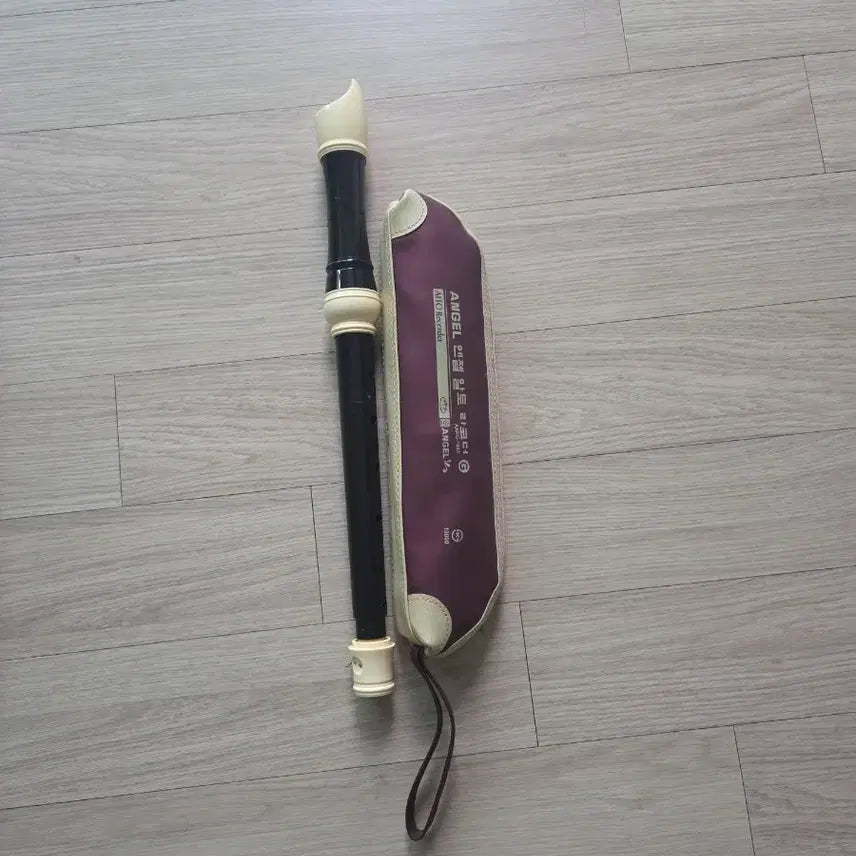 [BUNJANG] Angel Recorder (Black) with Purple Pouch Set / 앤젤 리코더 블랙 + 보라색 파우치