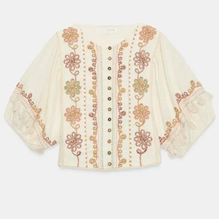 [BUNJANG] Zara Embroidered Fringe Blouse / 새상품~ 자라 인기 자수블라우스 ~실물이 진짜이쁨