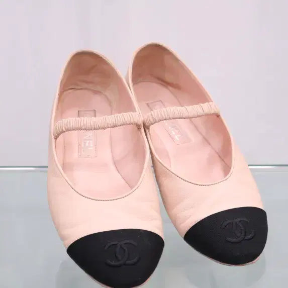 [BUNJANG] Chanel Mary Jane Flat Shoes Peach Beige / 샤넬 메리제인 피치베이지 플랫 슈즈 G45466