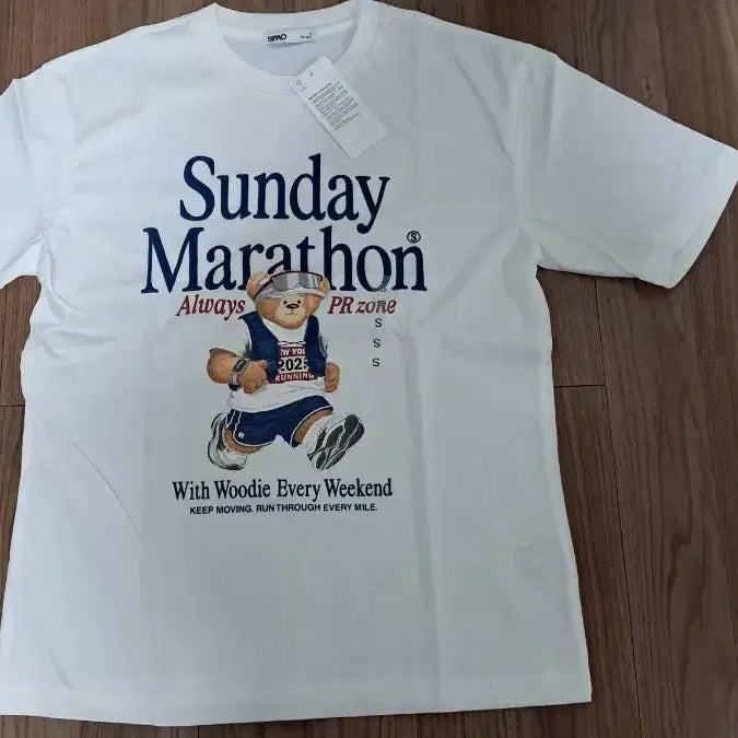 [BUNJANG] SPAO White Hunt Short-Sleeve T-Shirt / 스파오 반팔티