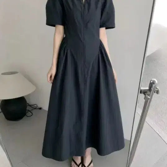 [BUNJANG] Black Midi Dress / 검정 원피스