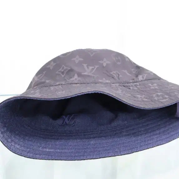 [BUNJANG] Louis Vuitton Monogram Denim Reversible Rain Bucket Hat M7014M / 루이비통 모노그램 데님 리버시블 레인 버킷햇 모자 M7014M