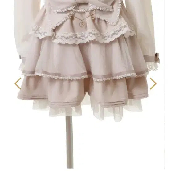 [BUNJANG] LIZLISA Tiered Skirt Set - Pink, Big Ribbon / 지뢰계 리즈리사 치마 셋업 핑크 빅 리본 티어드 스커트