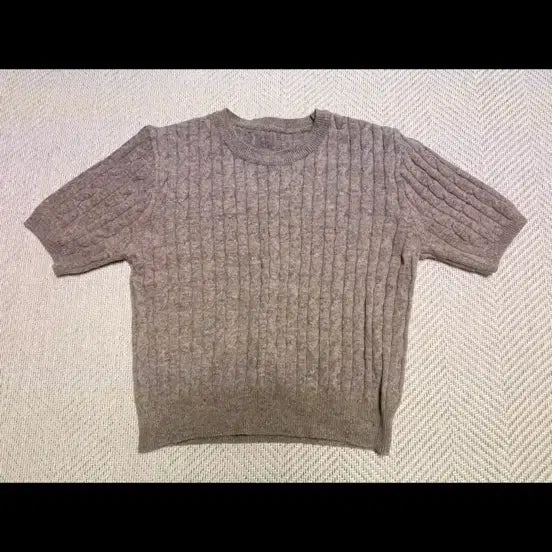 [BUNJANG] Brown Short Sleeve Knit / 브라운 반팔 니트