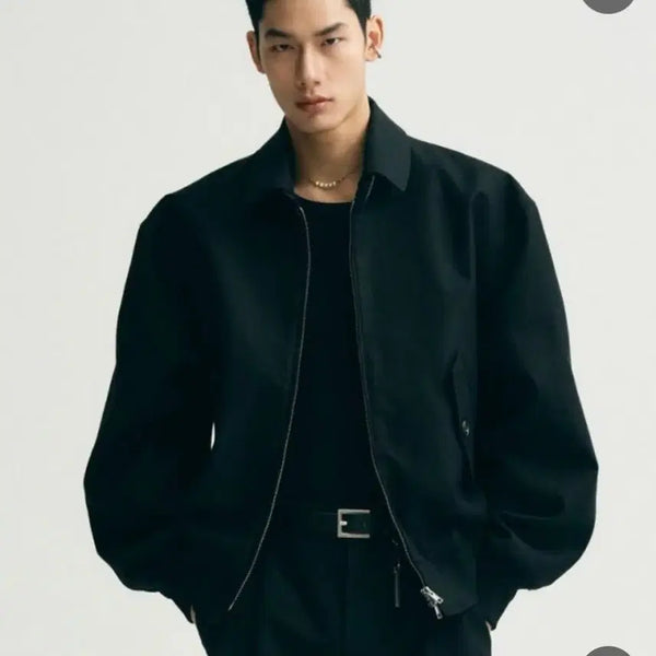 [BUNJANG] Noir Hebichino Oversized Zip-Up Blouson Black / 노이어 헤비치노 오버핏 집업 블루종 50