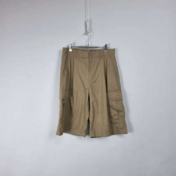 [BUNJANG] Musinsa Standard Beige Cargo One-Tuck Bermuda Shorts (31-32 Inch) / 무신사 스탠다드 베이지 카고 원턱 버뮤다 반바지 남 32인치 260820